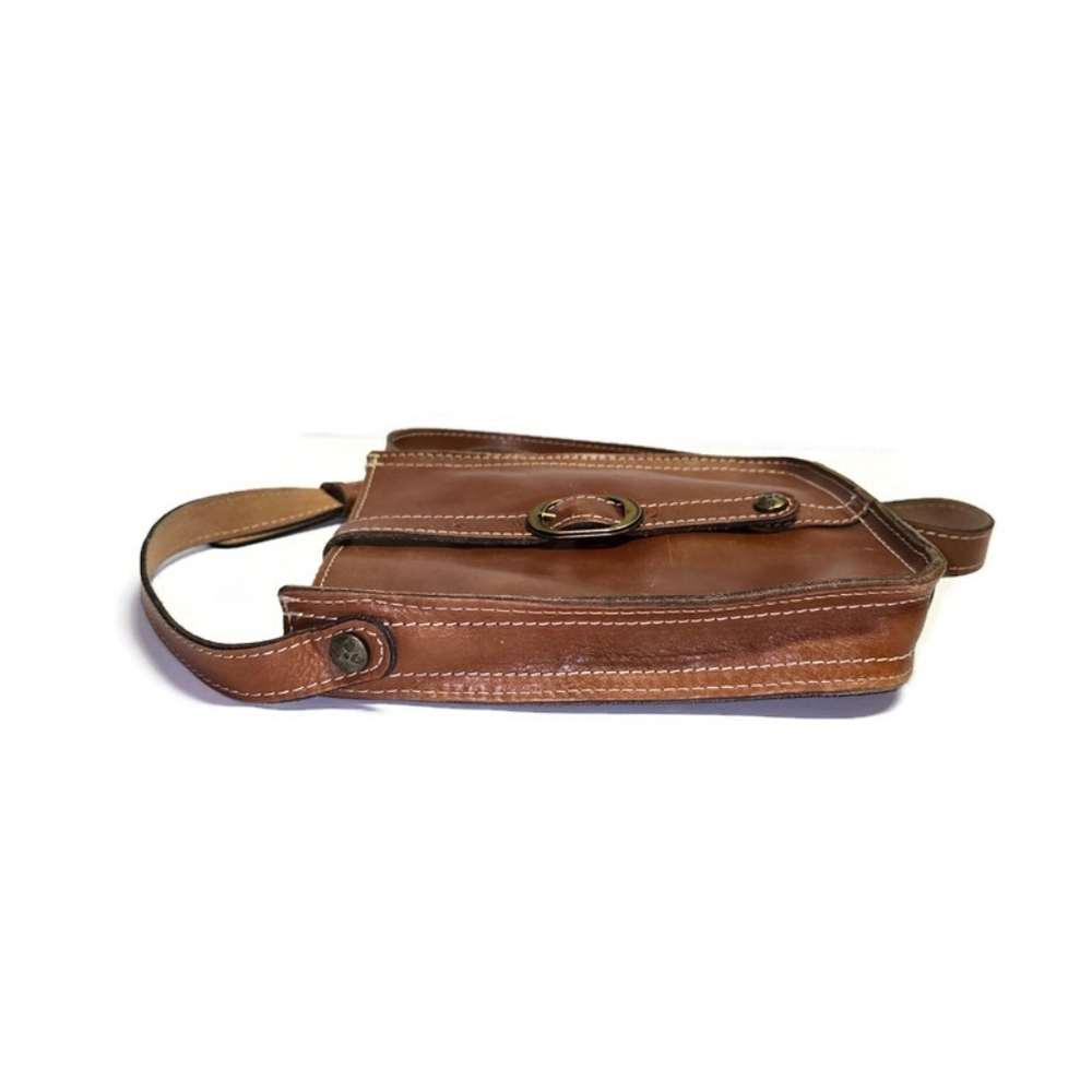 Patricia Nash Venezia Heritage Crossbody Purse Leather Bag Brown 9.5" X 8.5" - Picture 15 of 15